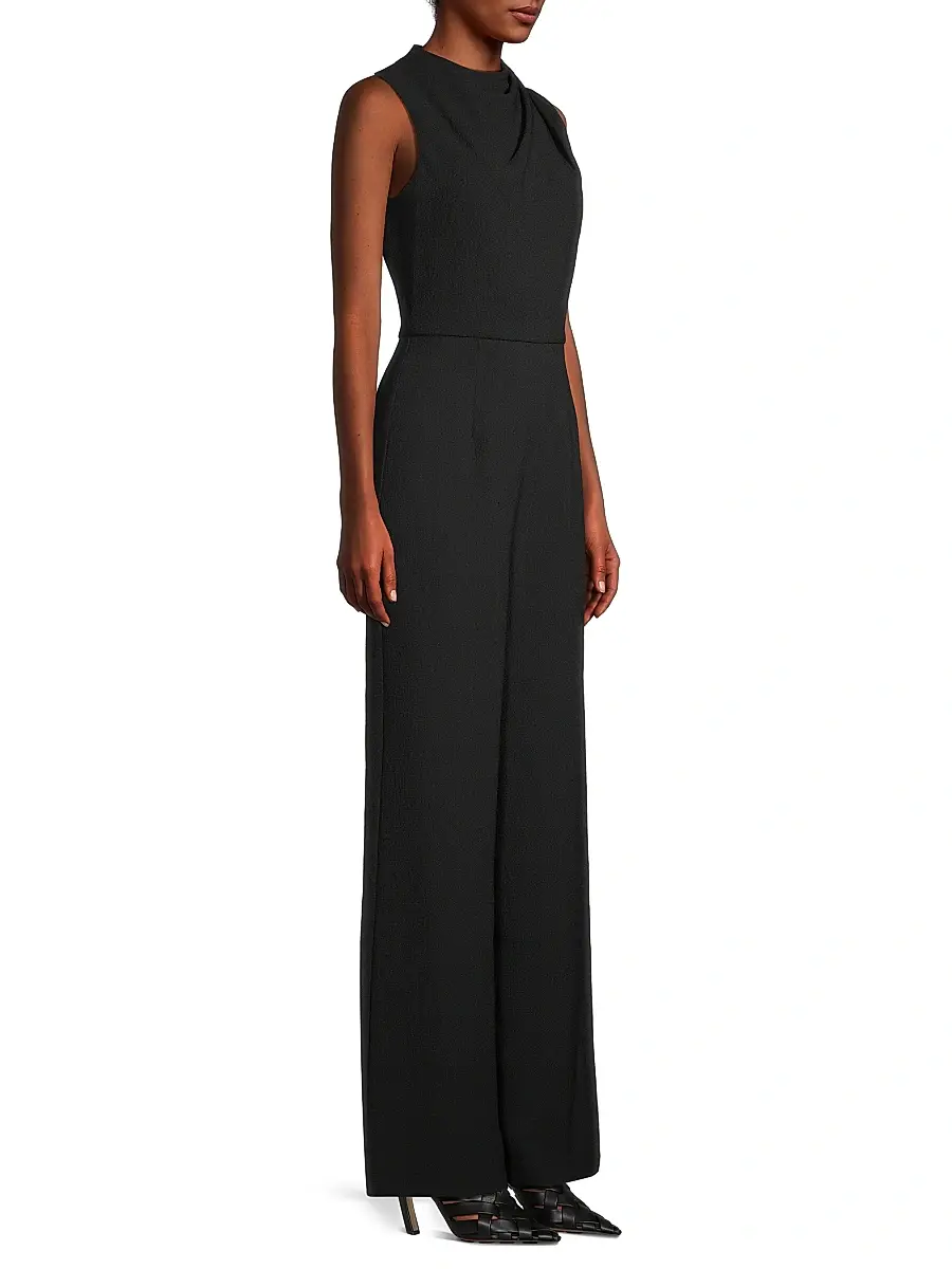 BLACK HALO Women's Corinne Sleeveless Flared-Leg Jumpsuit | Thumbnail 4