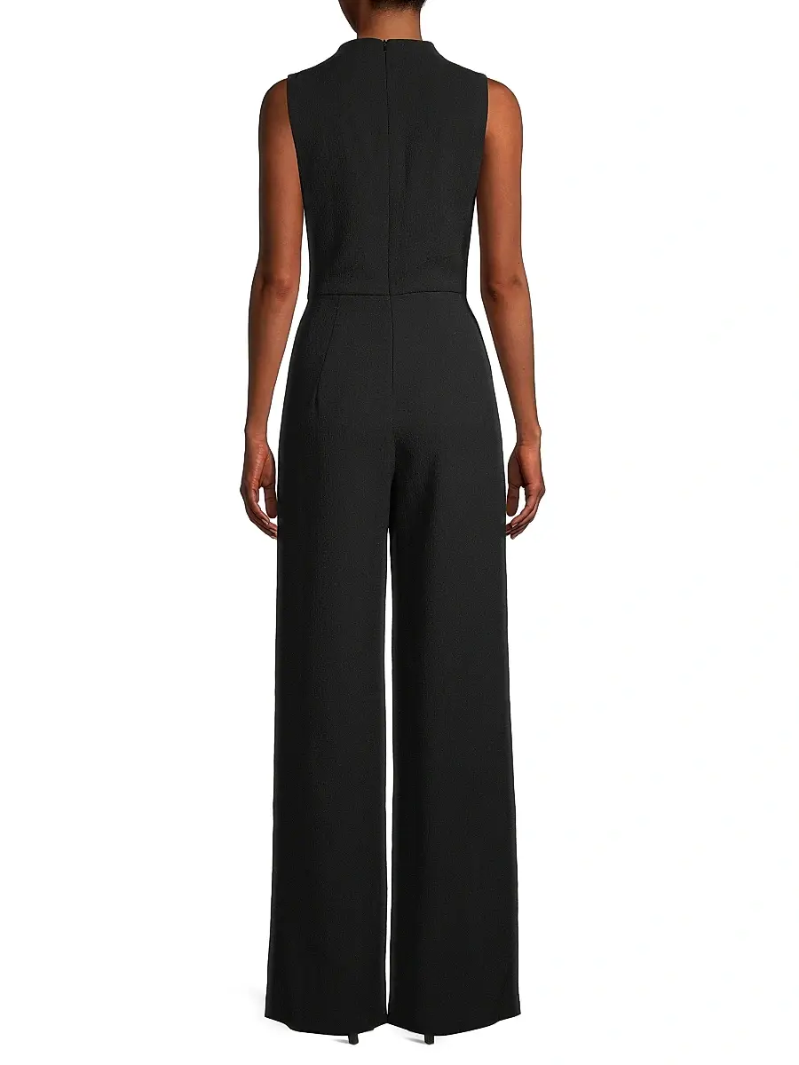 BLACK HALO Women's Corinne Sleeveless Flared-Leg Jumpsuit | Thumbnail 5