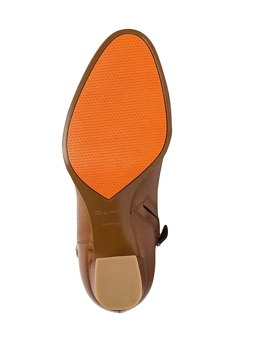 Santoni Women's Andy 65MM Leather Block-Heel Booties | Thumbnail 6