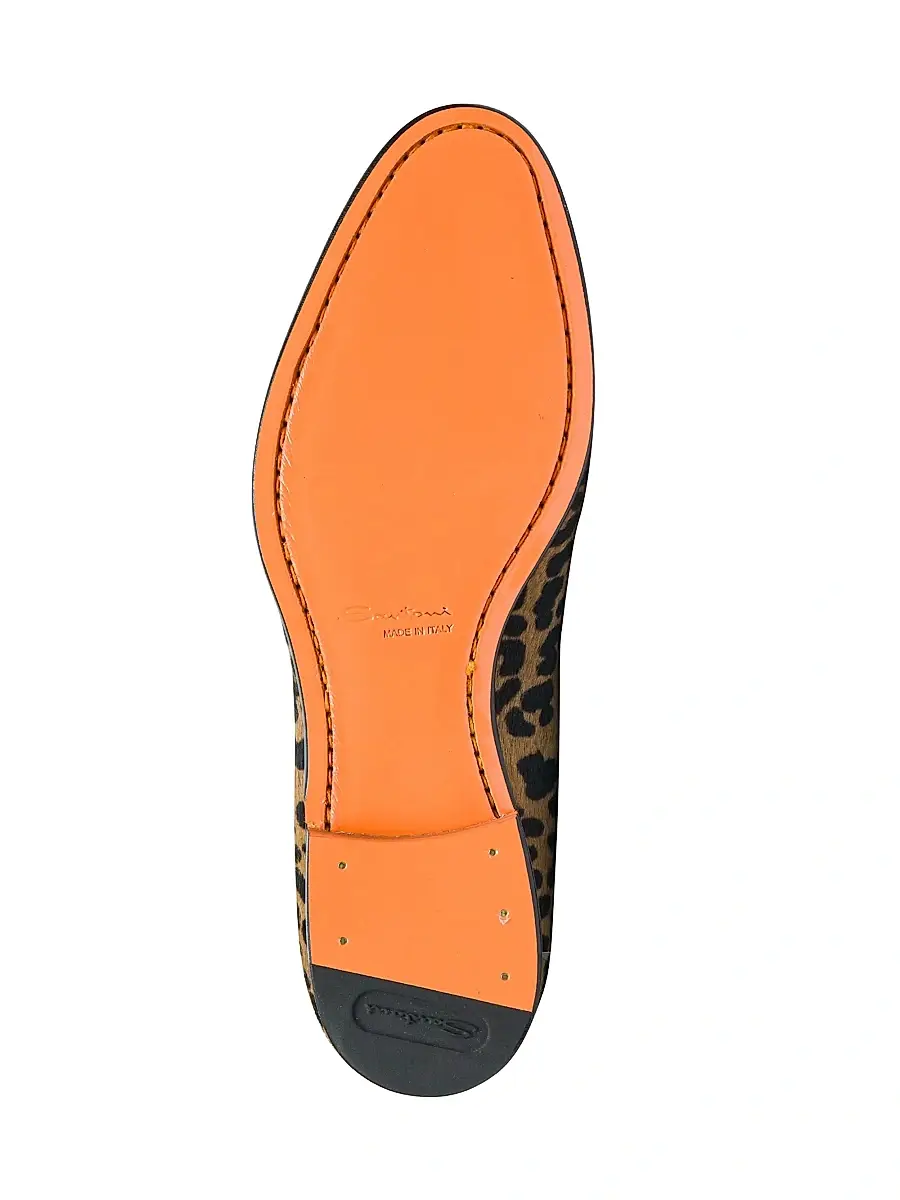 Santoni Women's Andrea Leopard-Print Calf Hair Loafers | Thumbnail 6 Santoni Women's Andrea Leopard-Print Calf Hair Loafers | Thumbnail 6