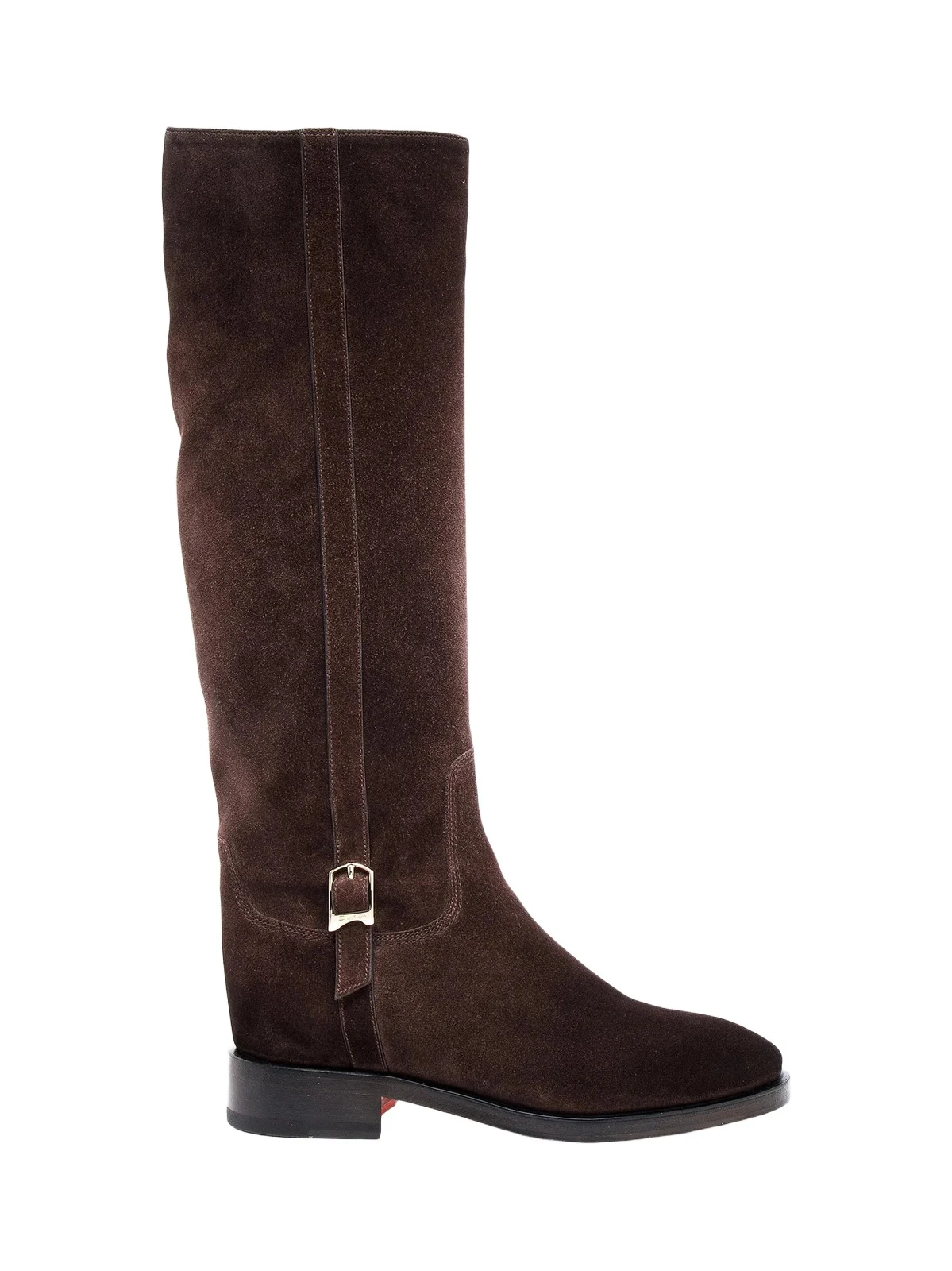 Women's Suede Buckle Equestrian Boots