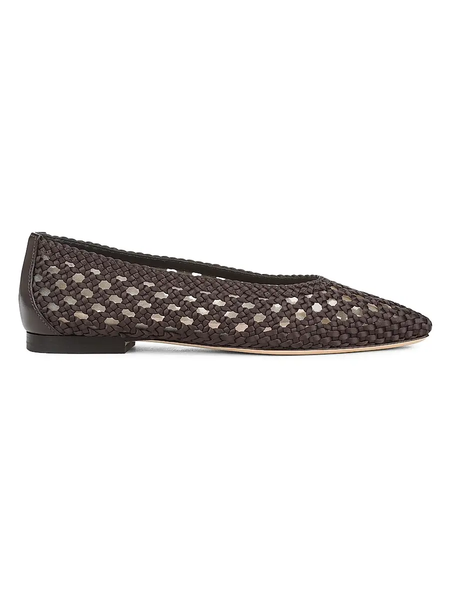 Veronica Beard Women's Cienna Satin Ballet Flats - Espresso | Image 1 Veronica Beard Women's Cienna Satin Ballet Flats - Espresso | Image 1