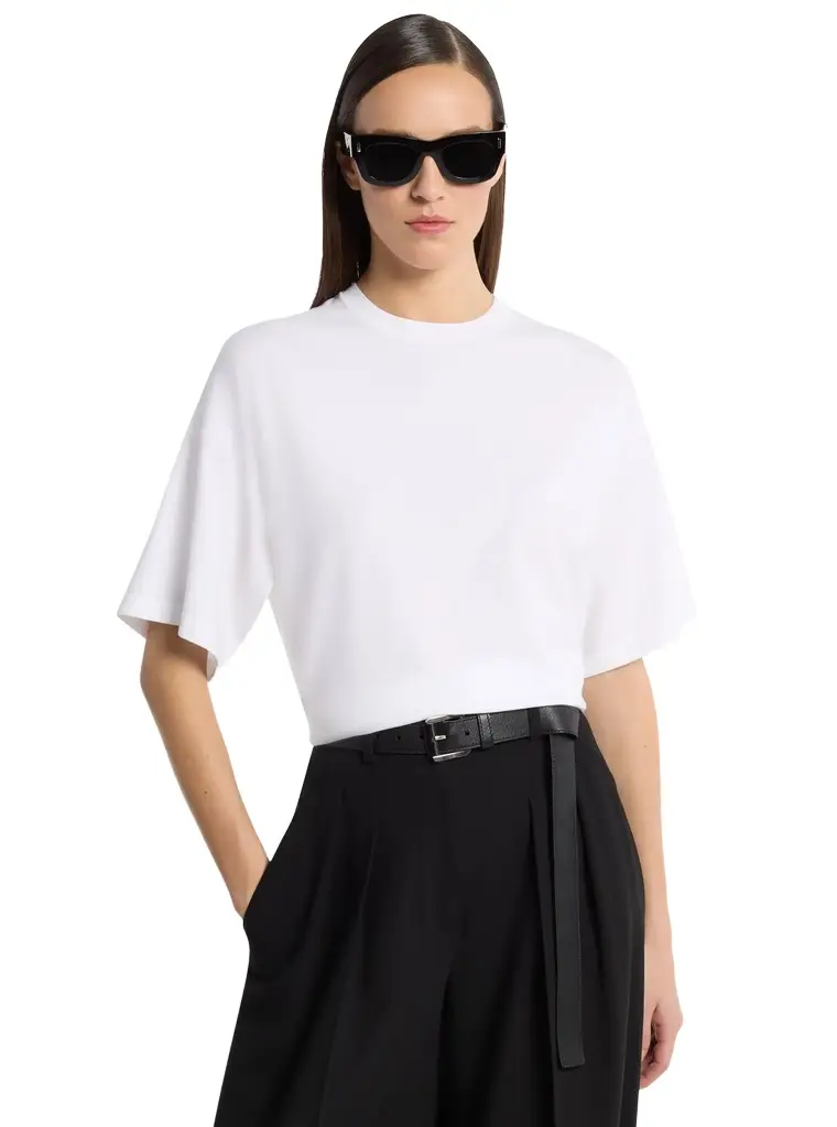 Michael Kors Collection Shaun Stretch Viscose T-Shirt | Image 1 Michael Kors Collection Shaun Stretch Viscose T-Shirt | Image 1