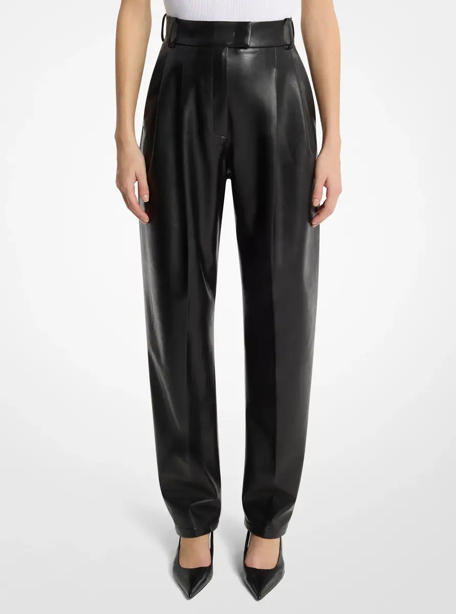 Michael Kors Collection Dru Pleated Trousers in Black | Thumbnail 2 Michael Kors Collection Dru Pleated Trousers in Black | Thumbnail 2