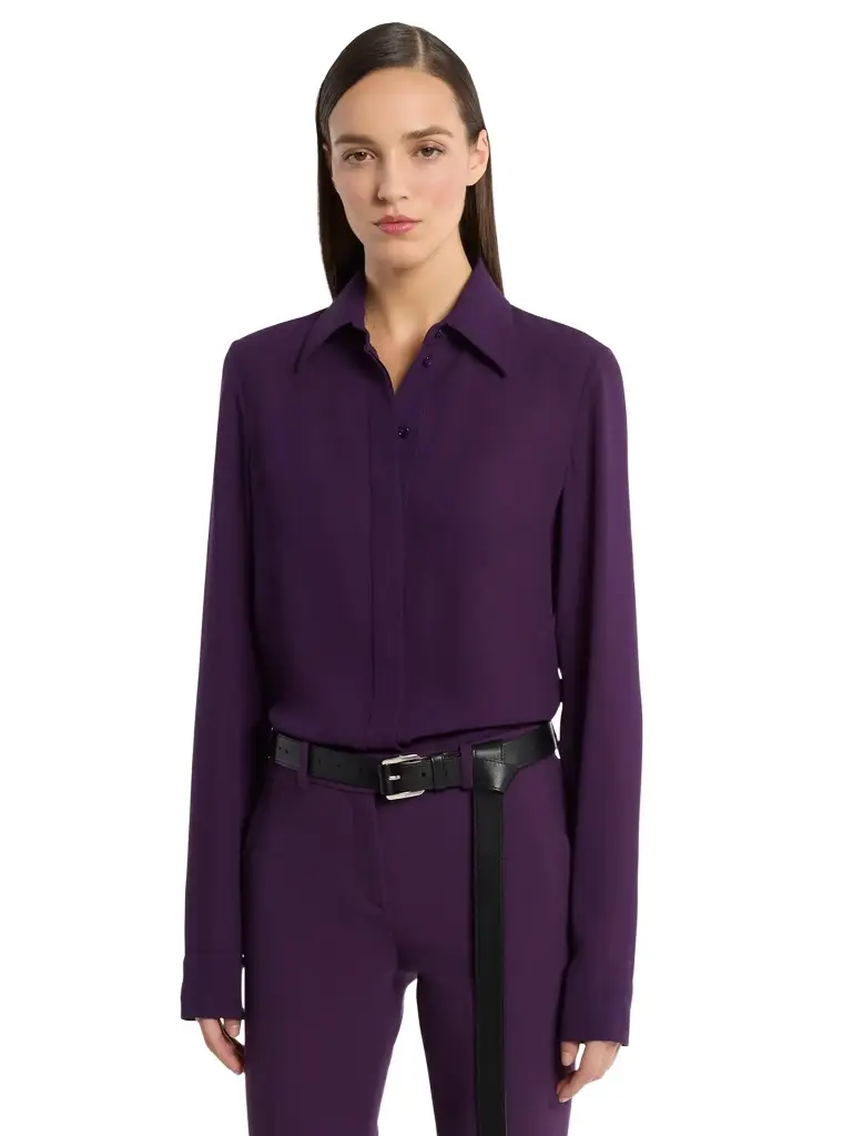 Michael Kors Collection Hansen Silk Georgette Shirt | Image 1 Michael Kors Collection Hansen Silk Georgette Shirt | Image 1