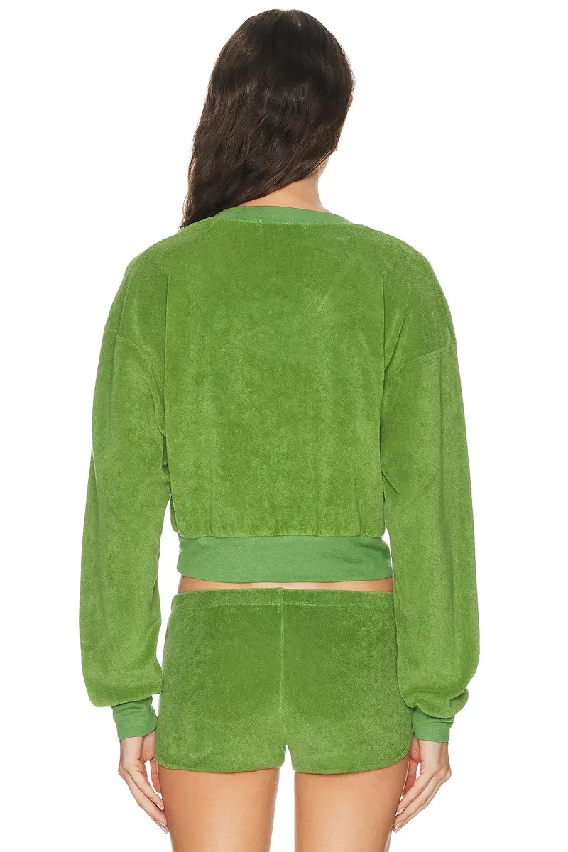 ÉTERNE Cropped V-Neck Sweatshirt | Thumbnail 3 ÉTERNE Cropped V-Neck Sweatshirt | Thumbnail 3
