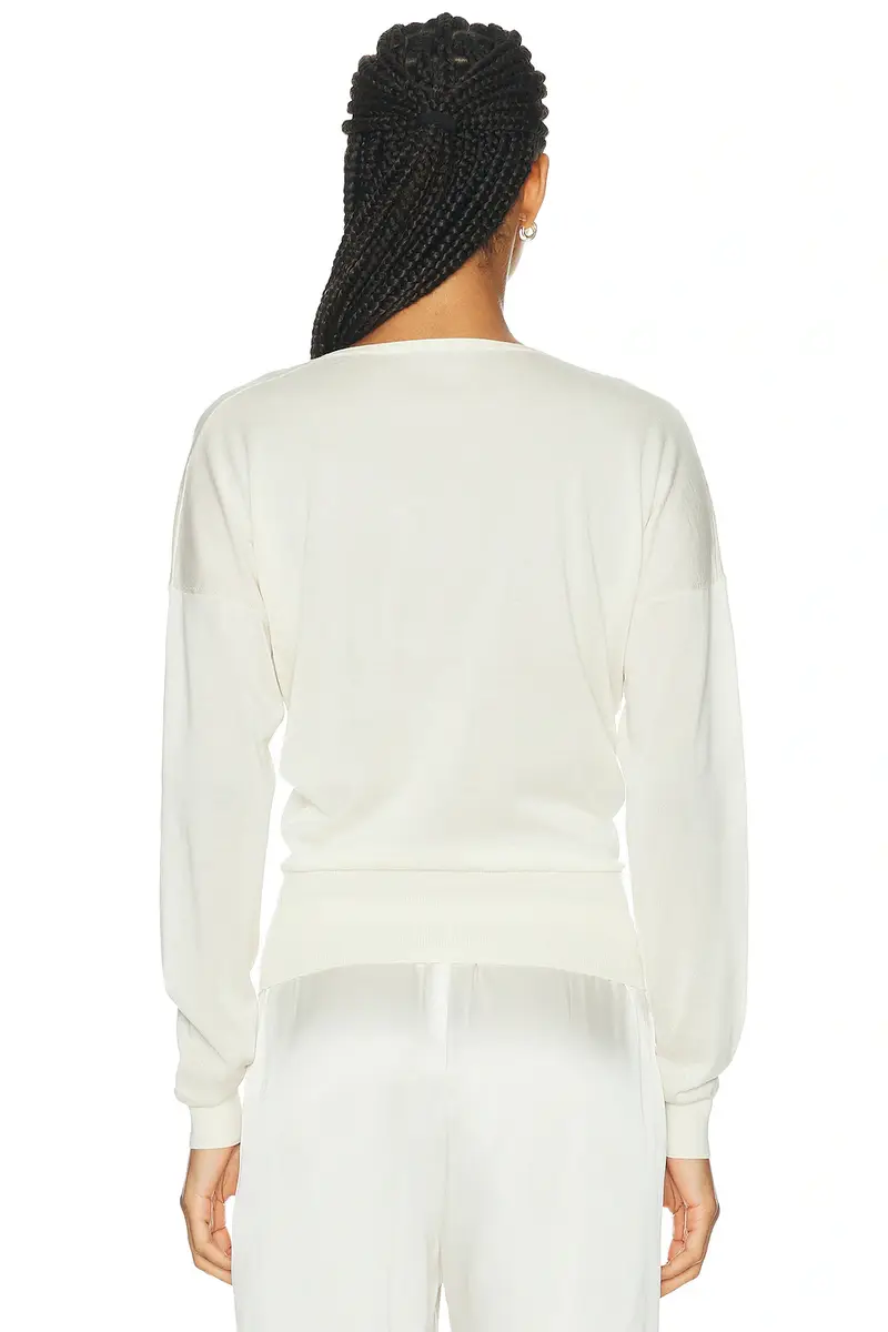 RENGGLI Silk Cashmere V-Neck Sweater | Thumbnail 3