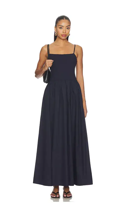 susana monaco Poplin String Drop Waist Maxi Dress | Image 1 susana monaco Poplin String Drop Waist Maxi Dress | Image 1