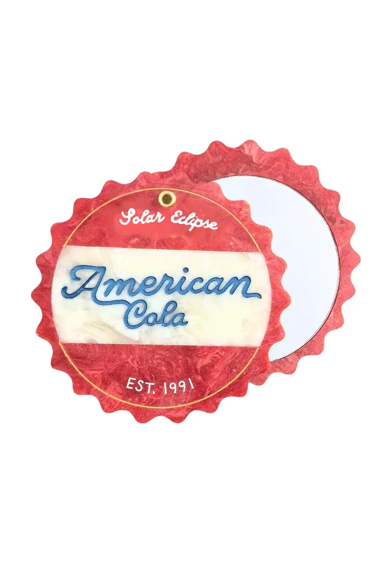 Hand-Painted American Cola Compact Mirror