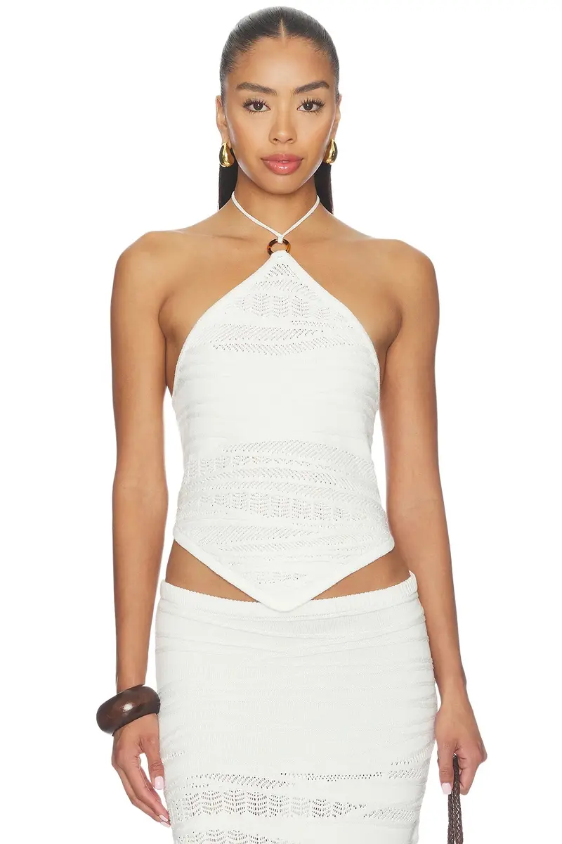 Wrenley Halter Tie Knit Top Wrenley Halter Tie Knit Top