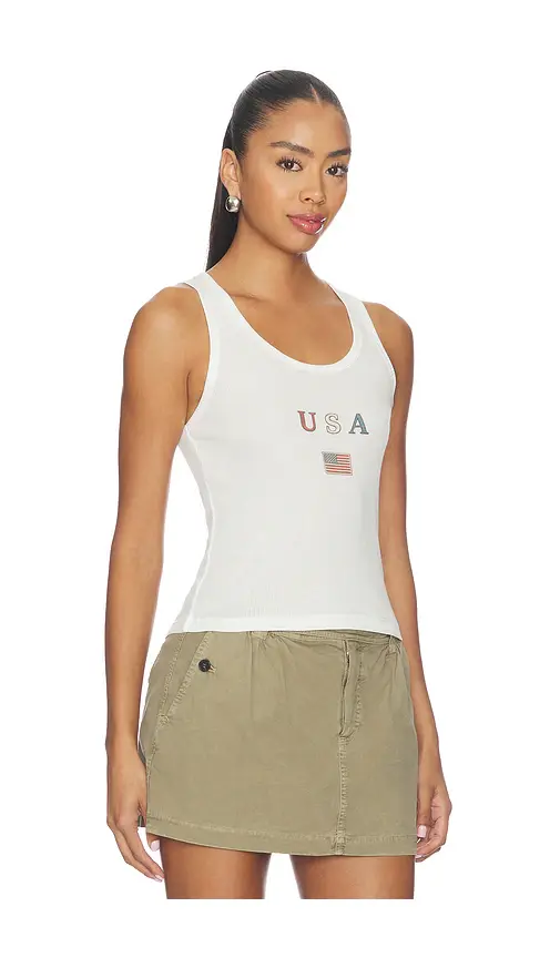 The Laundry Room Lil Usa Flag Rib Tank | Thumbnail 2