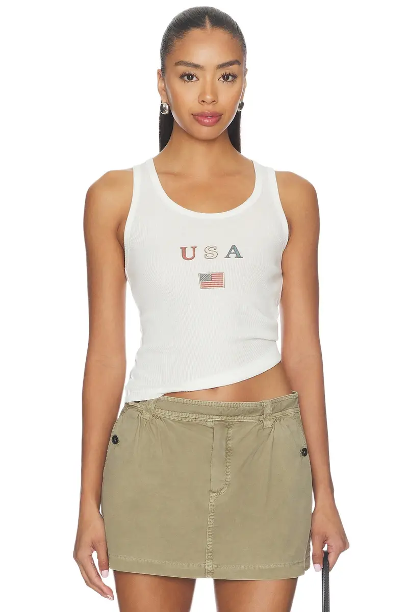 Lil Usa Flag Rib Tank Lil Usa Flag Rib Tank