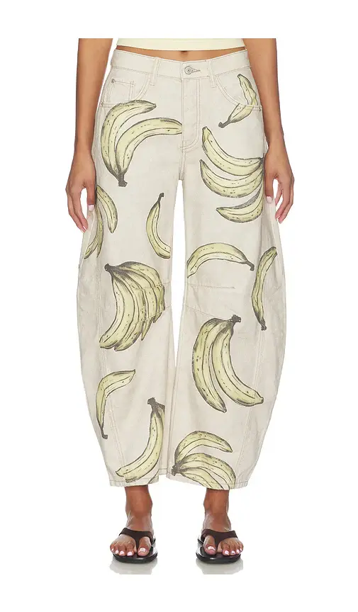 Free People x We The Free Good Luck Printed Jean | Image 1 Free People x We The Free Good Luck Printed Jean | Image 1