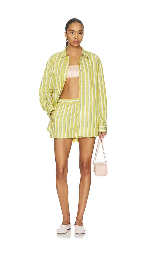 La Ligne Striped Poplin Shorts | Thumbnail 5