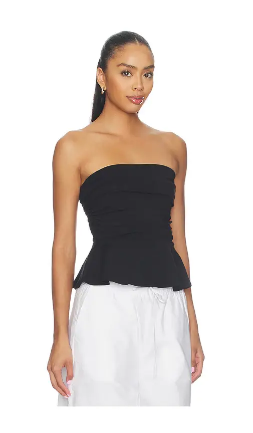 susana monaco Tube Gathered Flare Top | Thumbnail 2