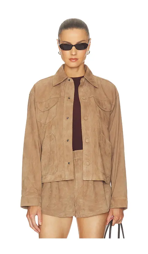Frame The Suede Utility Jacket | Image 1 Frame The Suede Utility Jacket | Image 1