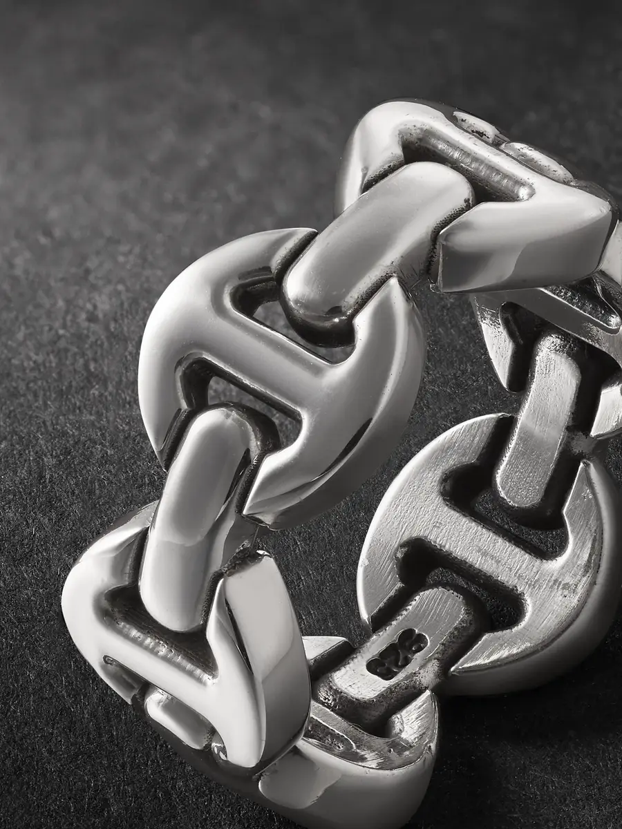 Hoorsenbuhs Tri-Link Sterling Silver Ring - Men | Thumbnail 4 Hoorsenbuhs Tri-Link Sterling Silver Ring - Men | Thumbnail 4
