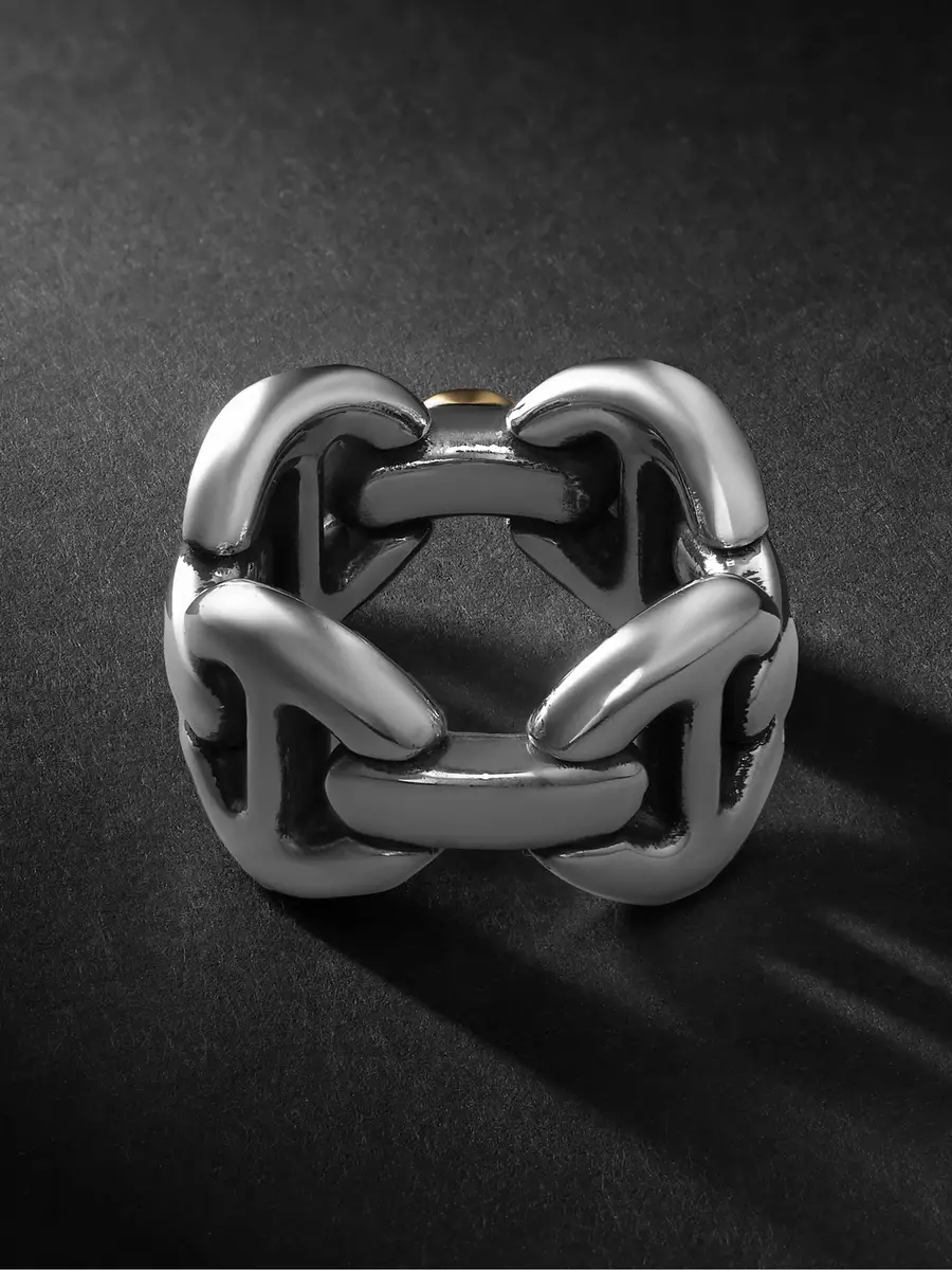 Hoorsenbuhs Affix Quad Sterling Silver and 18-Karat Gold Ring - Men | Thumbnail 3 Hoorsenbuhs Affix Quad Sterling Silver and 18-Karat Gold Ring - Men | Thumbnail 3