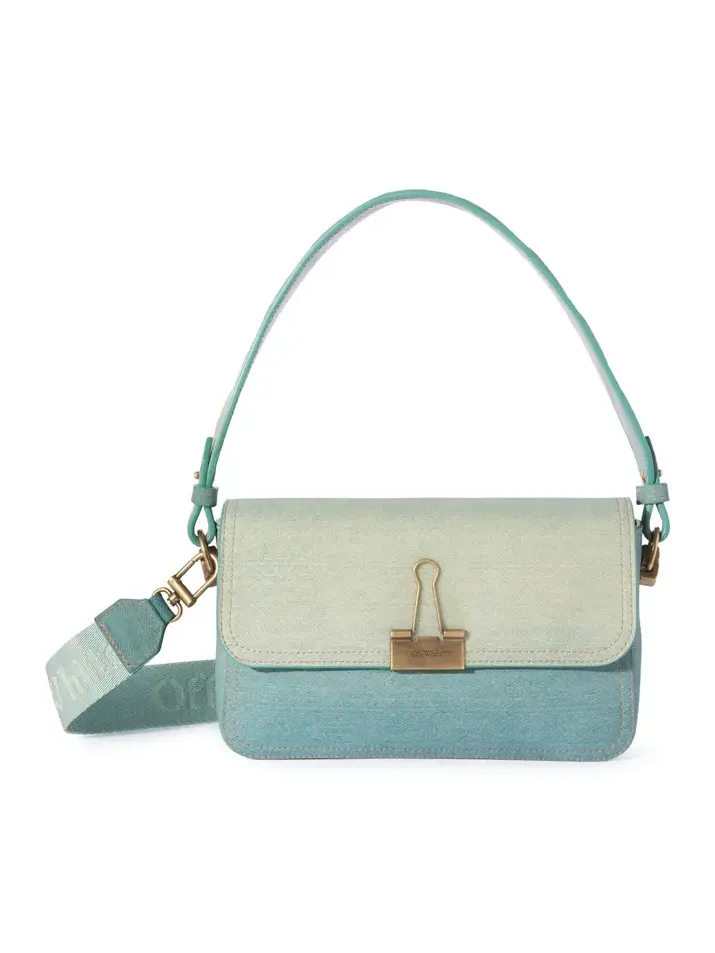 Off-White Binder Soft M Denim Leather Light Blue