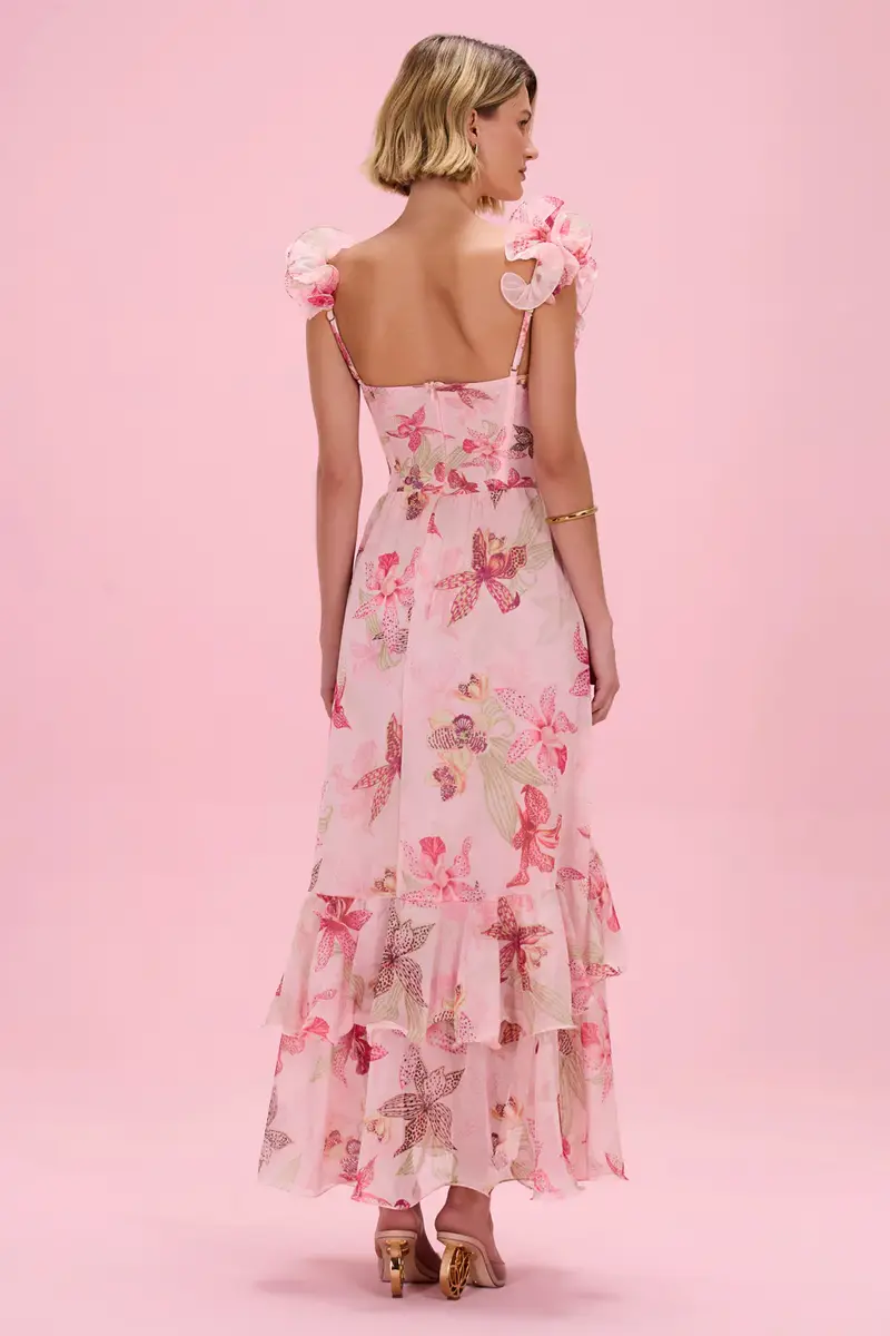PatBo ORCHID BLOOM CHIFFON MAXI CORSET DRESS | Thumbnail 3 PatBo ORCHID BLOOM CHIFFON MAXI CORSET DRESS | Thumbnail 3