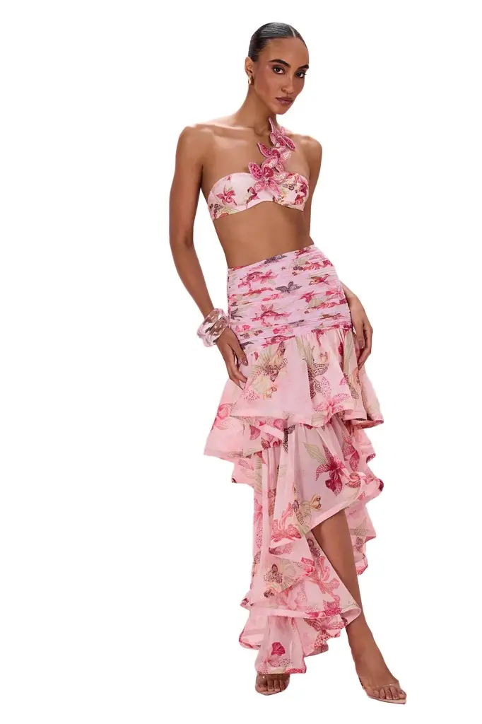 PatBo ORCHID BLOOM CHIFFON MAXI SKIRT | Image 1 PatBo ORCHID BLOOM CHIFFON MAXI SKIRT | Image 1