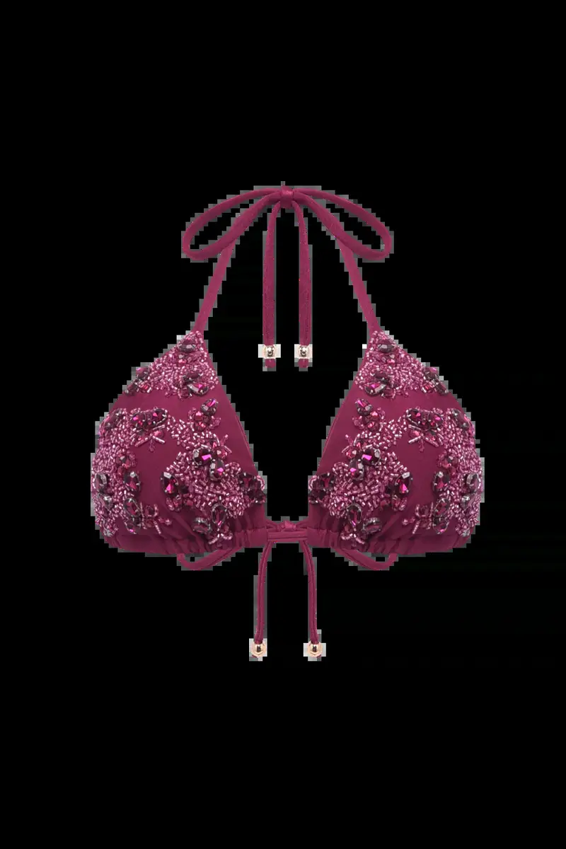 PatBo PETAL SHEEN BEADED BIKINI TOP | Thumbnail 2 PatBo PETAL SHEEN BEADED BIKINI TOP | Thumbnail 2