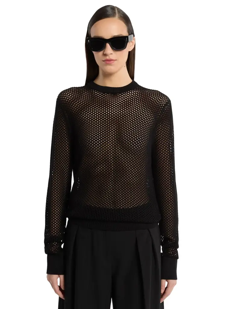Michael Kors Collection Silk Mesh Sweater | Image 1 Michael Kors Collection Silk Mesh Sweater | Image 1