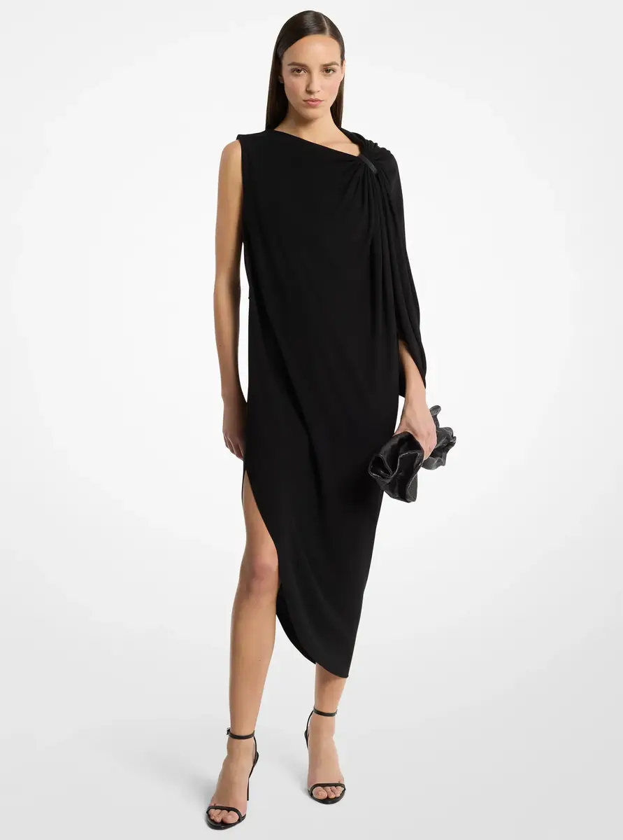 Michael Kors Collection Stretch Matte Jersey Elliptical One-Shoulder Dress in Black | Thumbnail 3 Michael Kors Collection Stretch Matte Jersey Elliptical One-Shoulder Dress in Black | Thumbnail 3