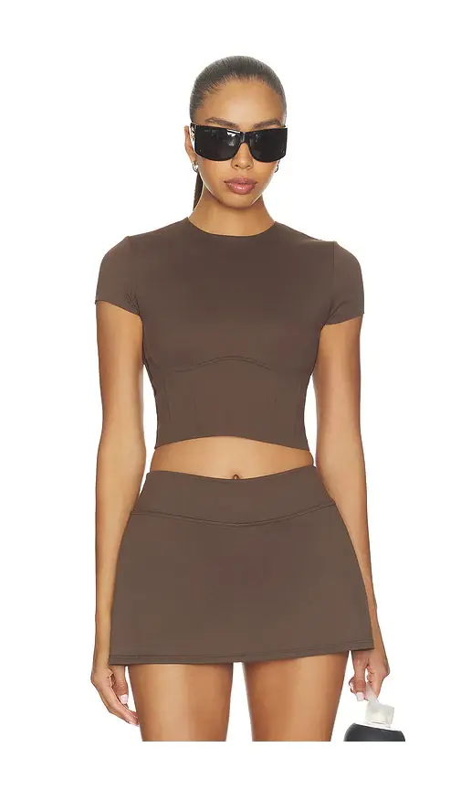 NikeSKIMS Matte Corset Crop Top | Image 1 NikeSKIMS Matte Corset Crop Top | Image 1