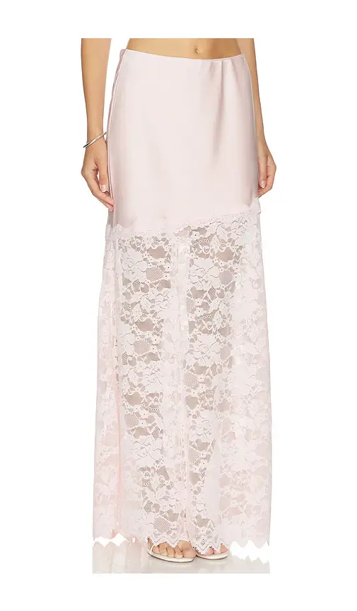 Generation Love Perrine Lace Combo Satin Skirt | Thumbnail 2 Generation Love Perrine Lace Combo Satin Skirt | Thumbnail 2