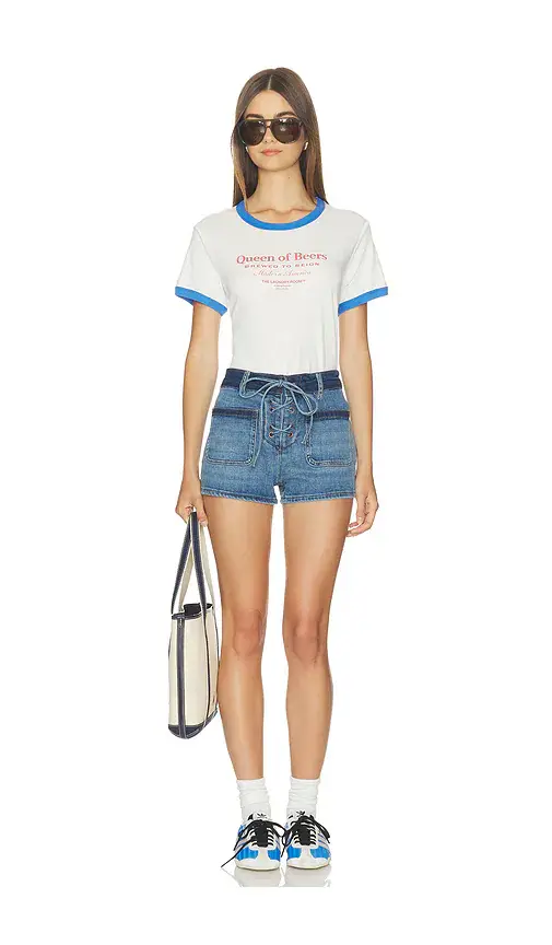 The Laundry Room Queen Of Beers Perfect Ringer Tee | Thumbnail 4 The Laundry Room Queen Of Beers Perfect Ringer Tee | Thumbnail 4