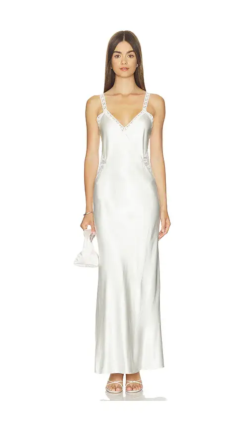 Generation Love Milena Lace Combo Liquid Satin Maxi Dress | Image 1 Generation Love Milena Lace Combo Liquid Satin Maxi Dress | Image 1