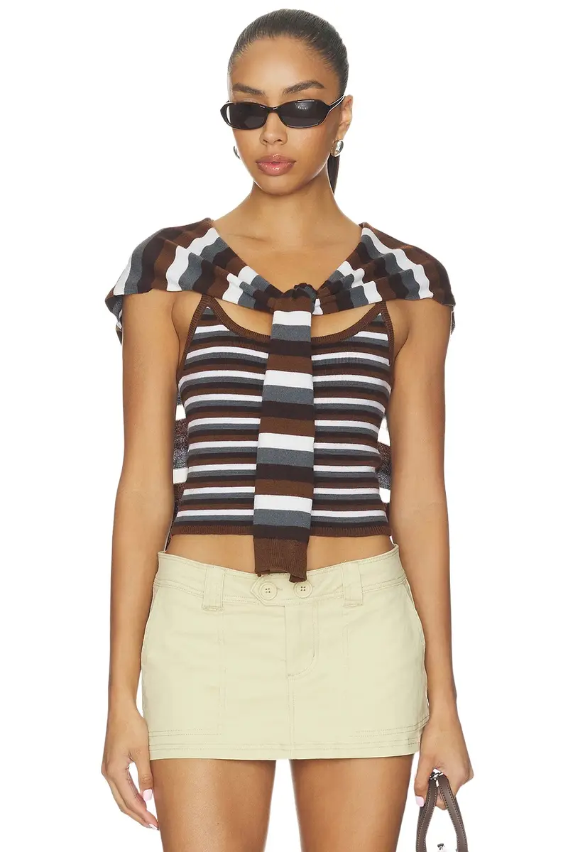 Combo Stripe Cardigan Set Combo Stripe Cardigan Set
