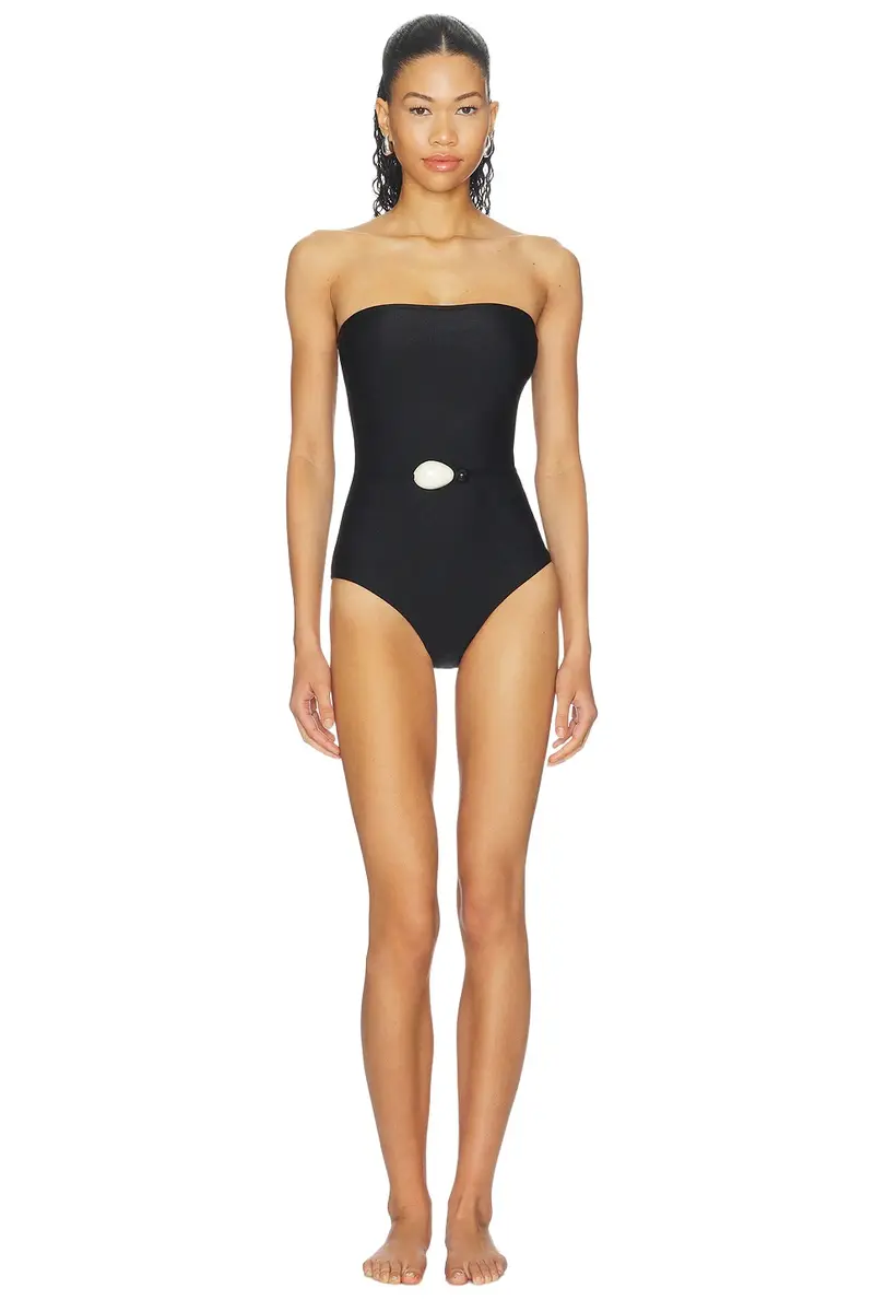 ADRIANA DEGREAS Belted Strapless One Piece