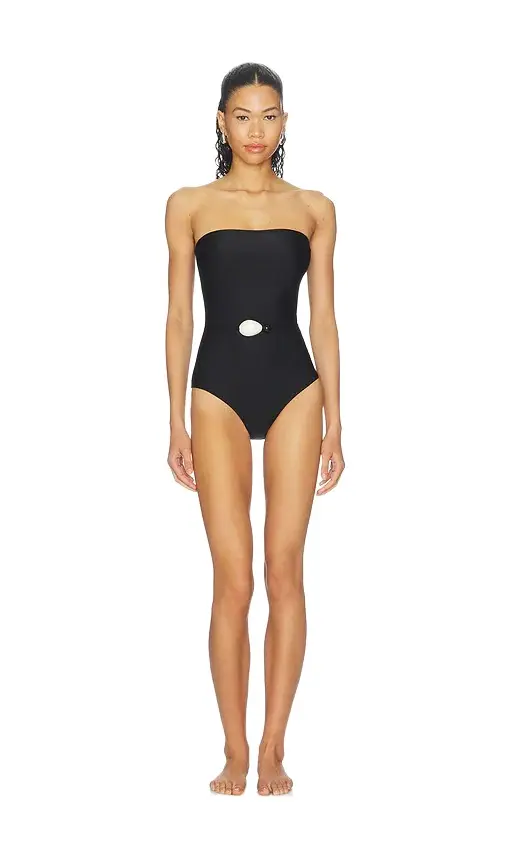 ADRIANA DEGREAS Belted Strapless One Piece