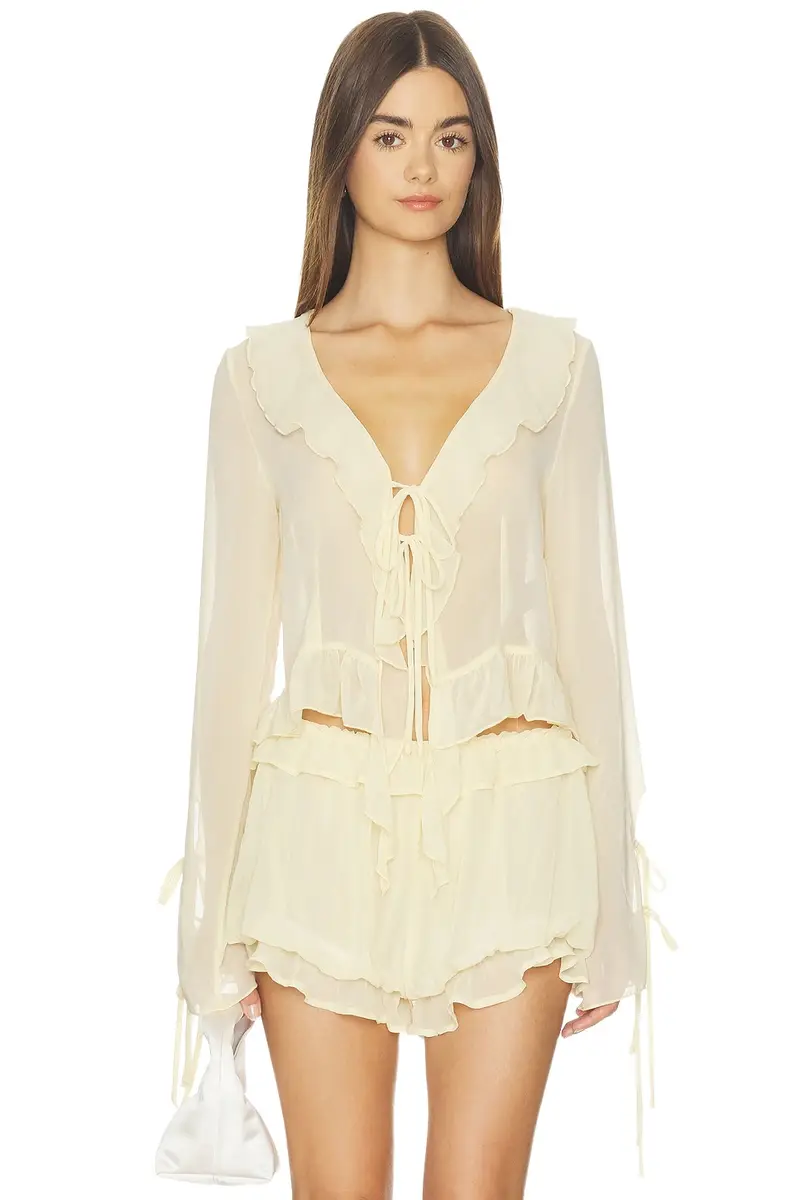 Ruffle Long Sleeve Shirt