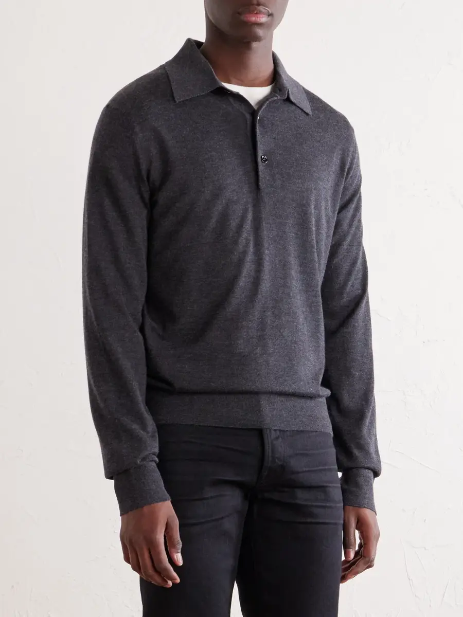 Tom Ford Cashmere and Silk-Polo Shirt - Men | Thumbnail 3 Tom Ford Cashmere and Silk-Polo Shirt - Men | Thumbnail 3