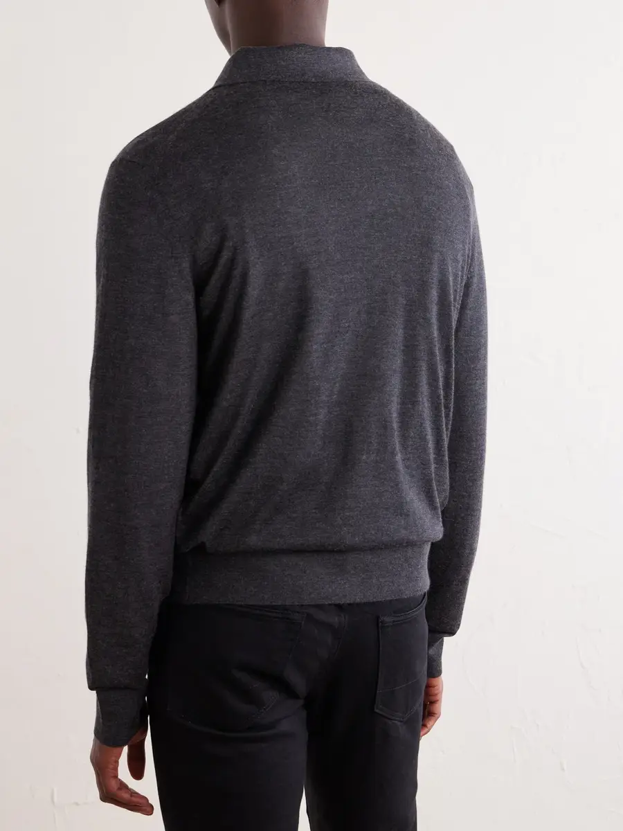 Tom Ford Cashmere and Silk-Polo Shirt - Men | Thumbnail 4 Tom Ford Cashmere and Silk-Polo Shirt - Men | Thumbnail 4