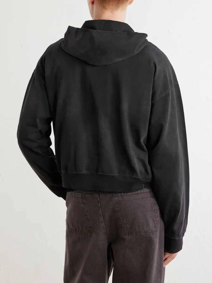 424 Academy Logo-Appliquéd Cotton-Jersey Zip-Up Hoodie - Men | Thumbnail 4