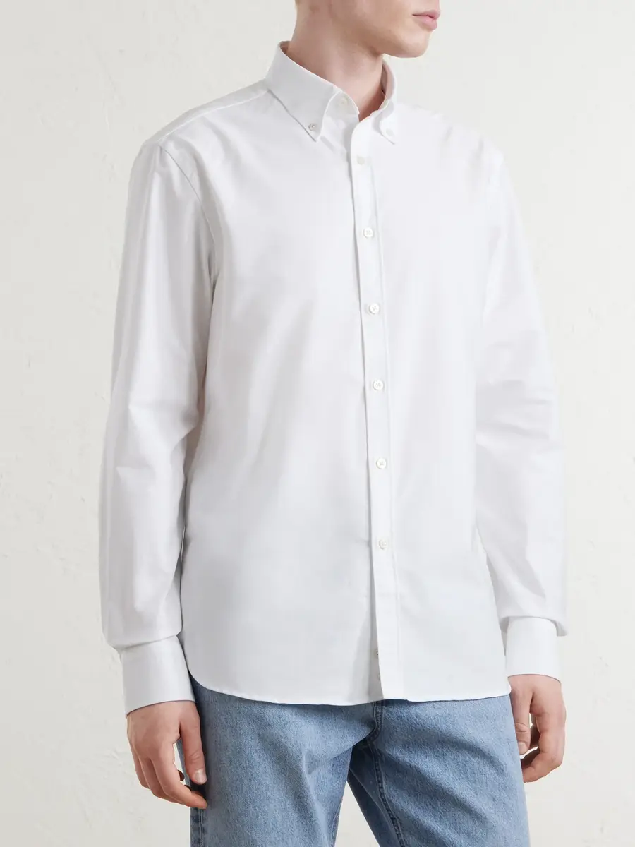 Canali Button-Down Collar Cotton-Poplin Shirt - Men | Thumbnail 3 Canali Button-Down Collar Cotton-Poplin Shirt - Men | Thumbnail 3