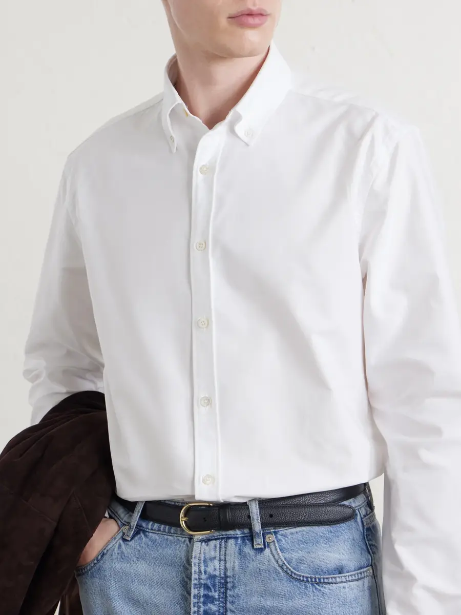 Canali Button-Down Collar Cotton-Poplin Shirt - Men | Thumbnail 5 Canali Button-Down Collar Cotton-Poplin Shirt - Men | Thumbnail 5