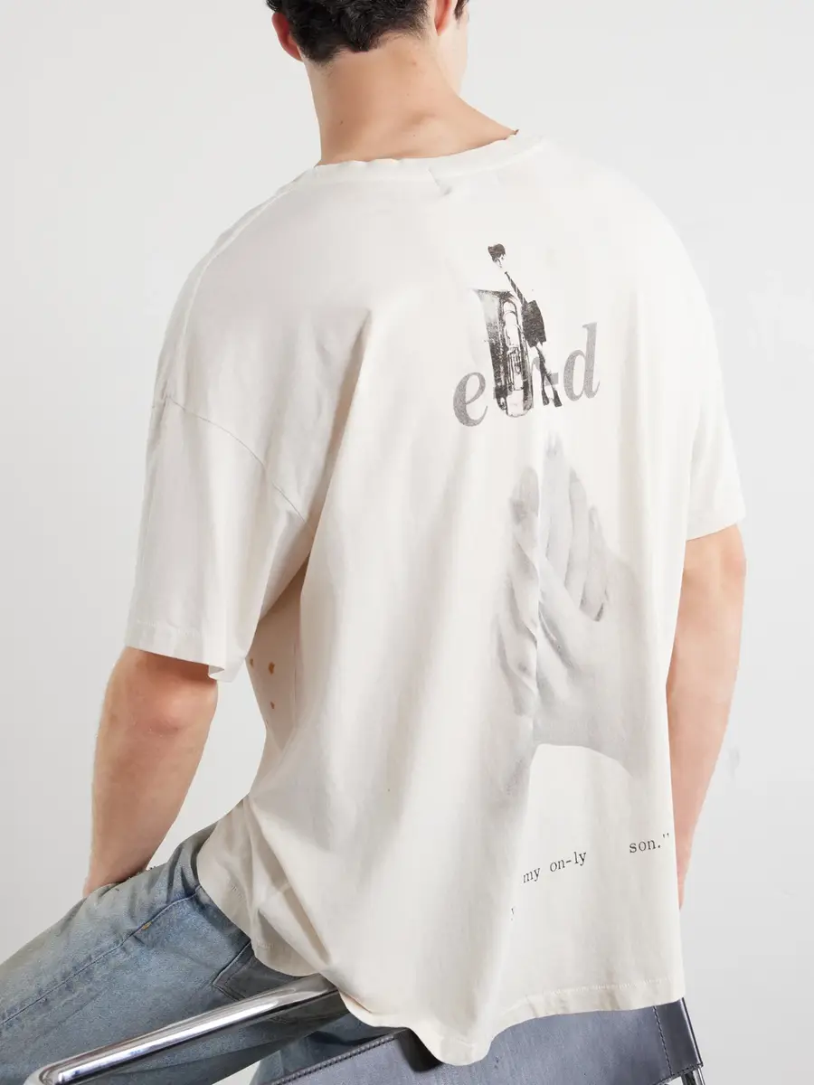 Enfants Riches Déprimés Only Son Distressed Printed Cotton-Jersey T-Shirt - Men | Thumbnail 5 Enfants Riches Déprimés Only Son Distressed Printed Cotton-Jersey T-Shirt - Men | Thumbnail 5