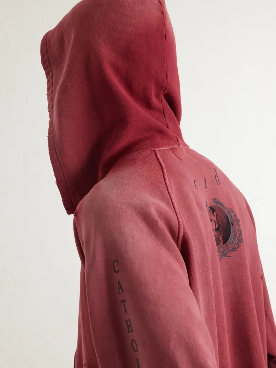 Enfants Riches Déprimés Oklahoma City Church Afterhood Distressed Printed Cotton-Jersey Hoodie - Men | Thumbnail 6
