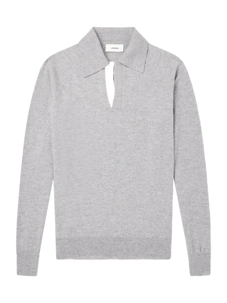Lardini Wool and Cashmere-Blend Polo Shirt - Men | Image 1 Lardini Wool and Cashmere-Blend Polo Shirt - Men | Image 1