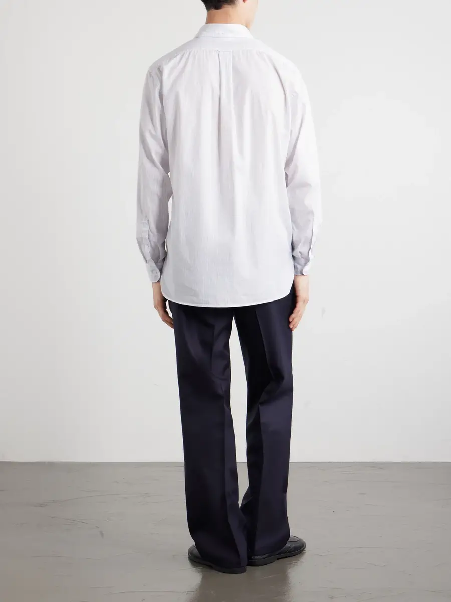 Lardini Striped Cotton Shirt - Men | Thumbnail 4 Lardini Striped Cotton Shirt - Men | Thumbnail 4