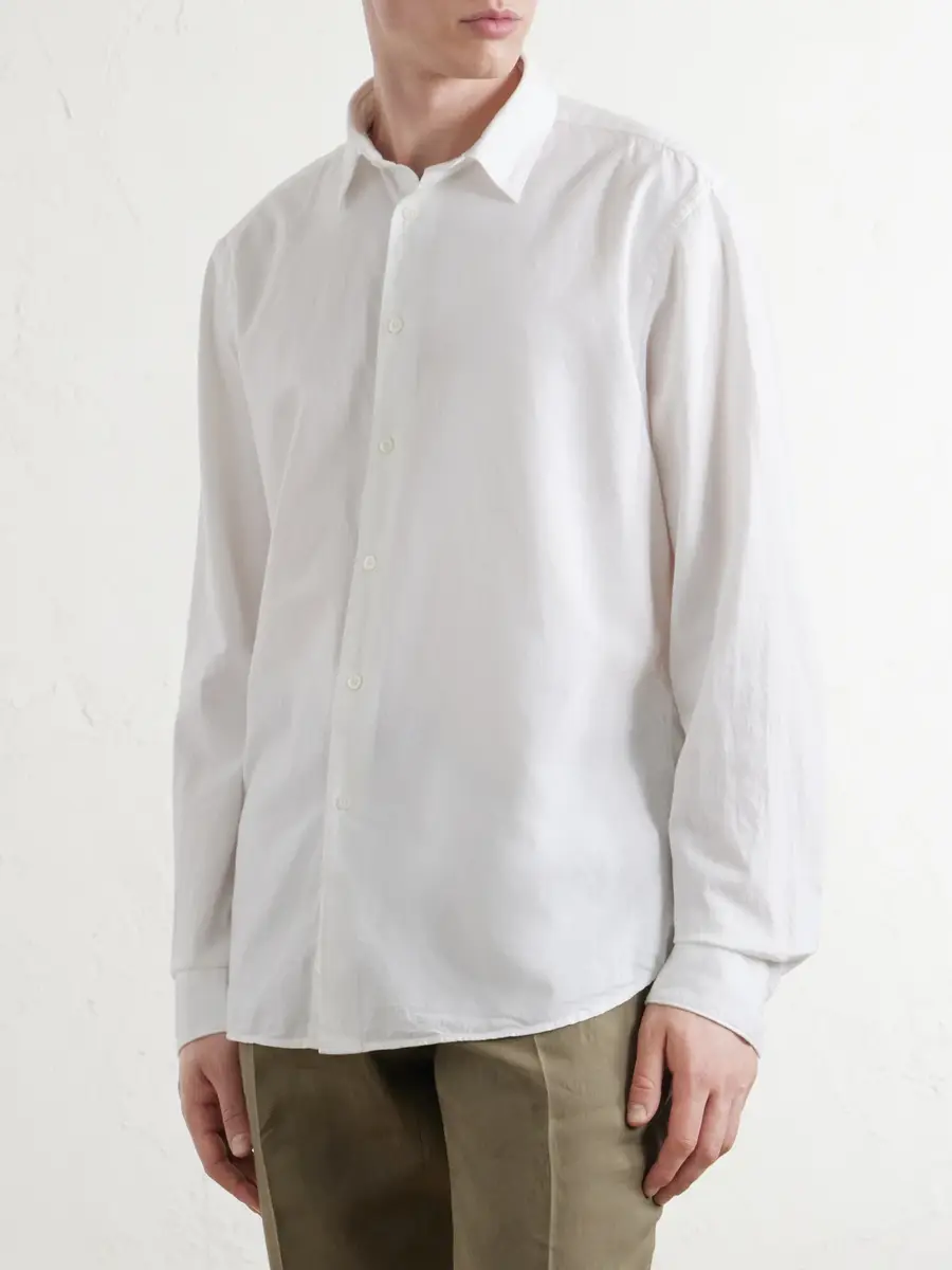 Canali Garment-Dyed Cotton Shirt - Men | Thumbnail 3