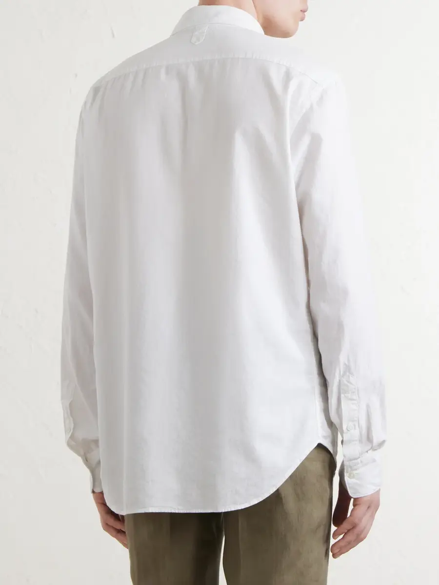 Canali Garment-Dyed Cotton Shirt - Men | Thumbnail 4