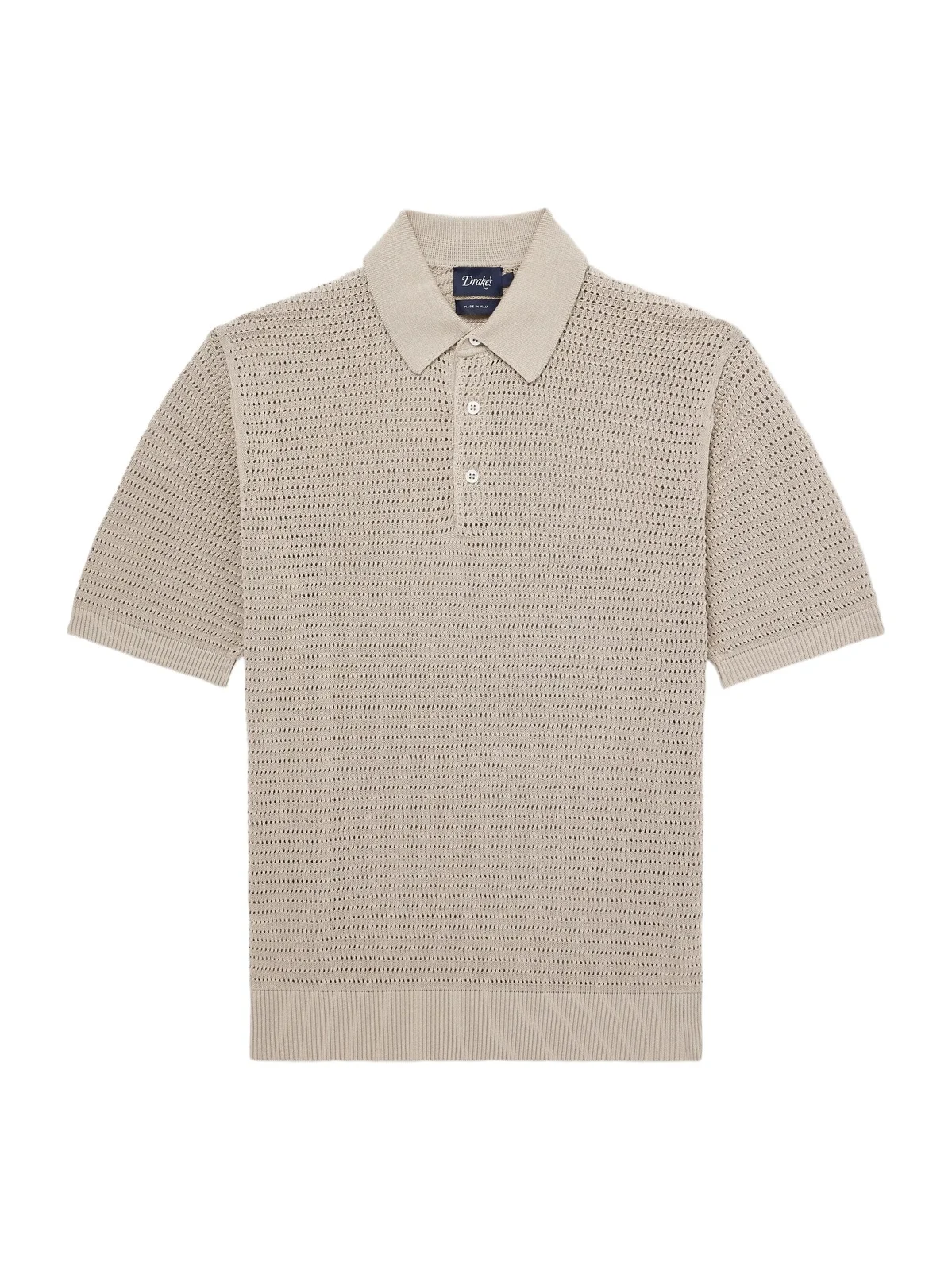 Mesh-Knit Cotton Polo Shirt - Men