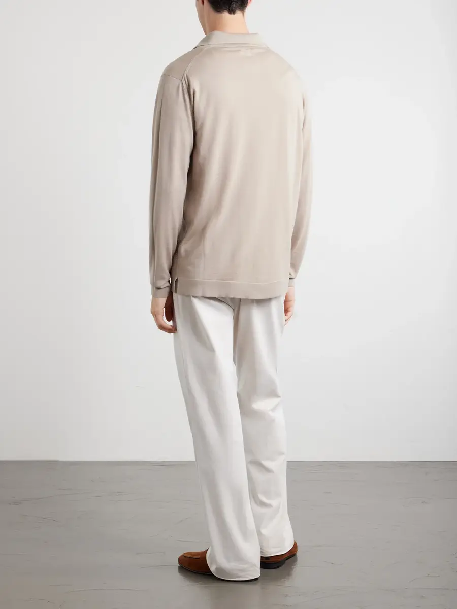 Lardini Virgin Wool Polo Shirt - Men | Thumbnail 4