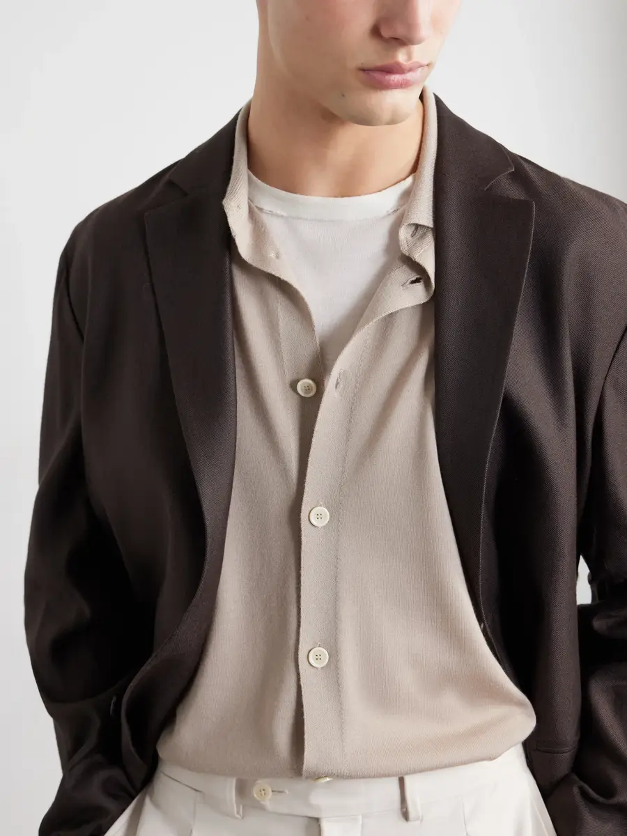 Lardini Virgin Wool Polo Shirt - Men | Thumbnail 5